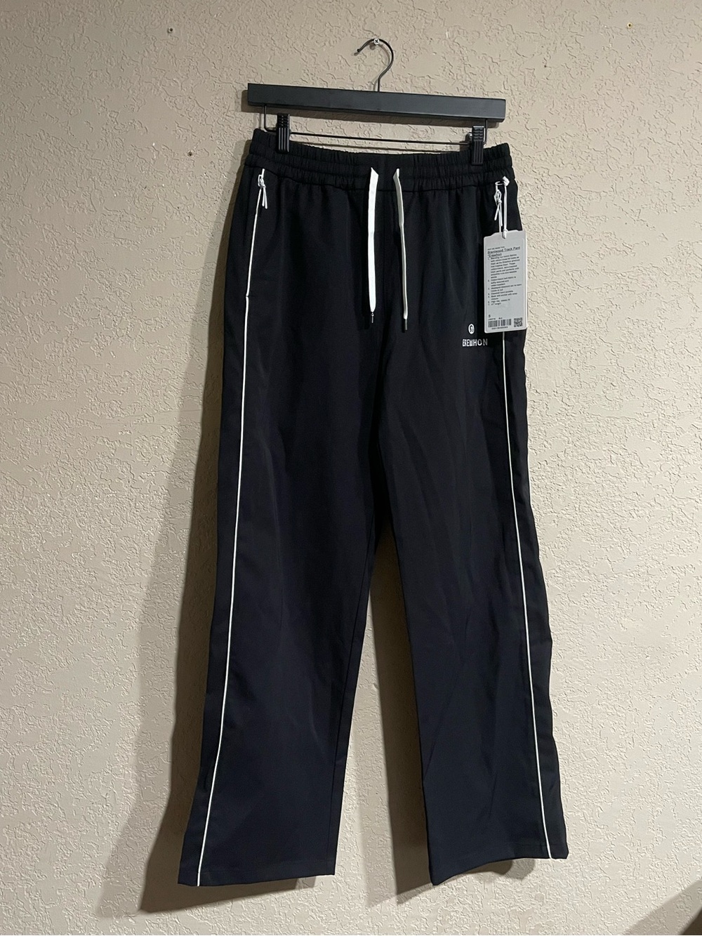 lululemon athletica Black Track Joggers with White Trim - Picture 3 of 6